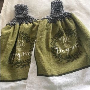 Hand Crochet dish towels. Set of 2, new